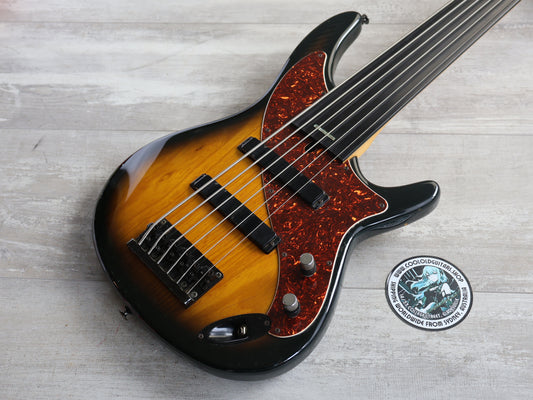 1995 Aria Pro II AVB-SB-06A Steve Bailey Signature 6-String Fretless Bass (Sunburst)