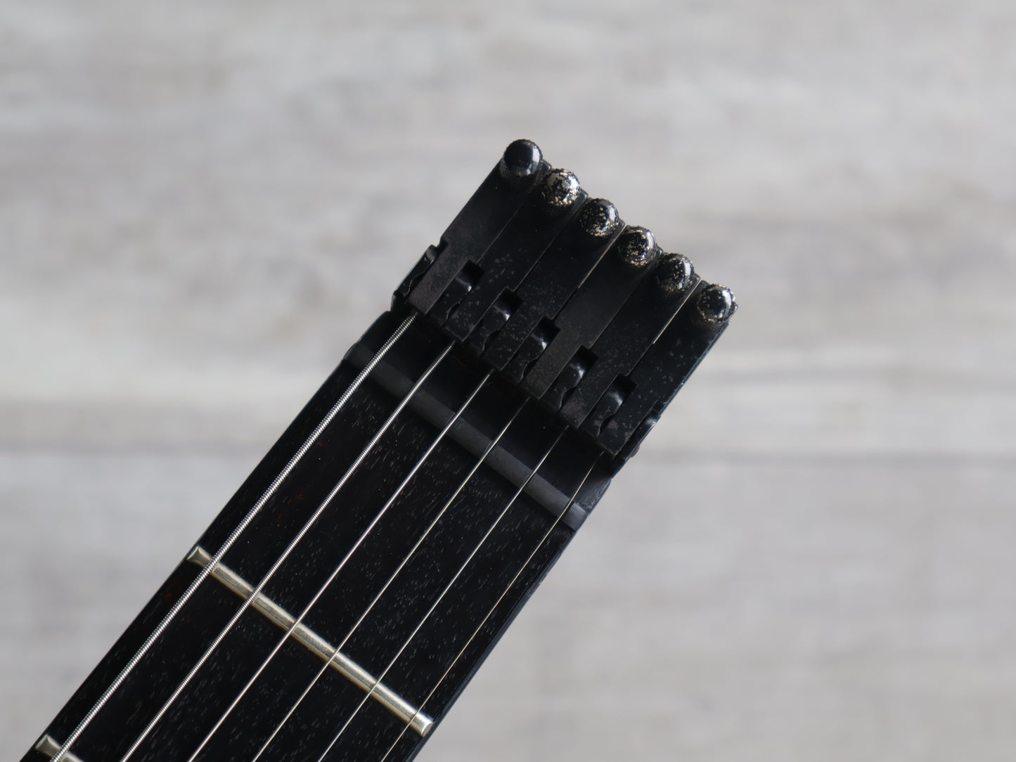 1986 Aria Pro II Japan Interceptor-II Headless Guitar (Yellowed White)