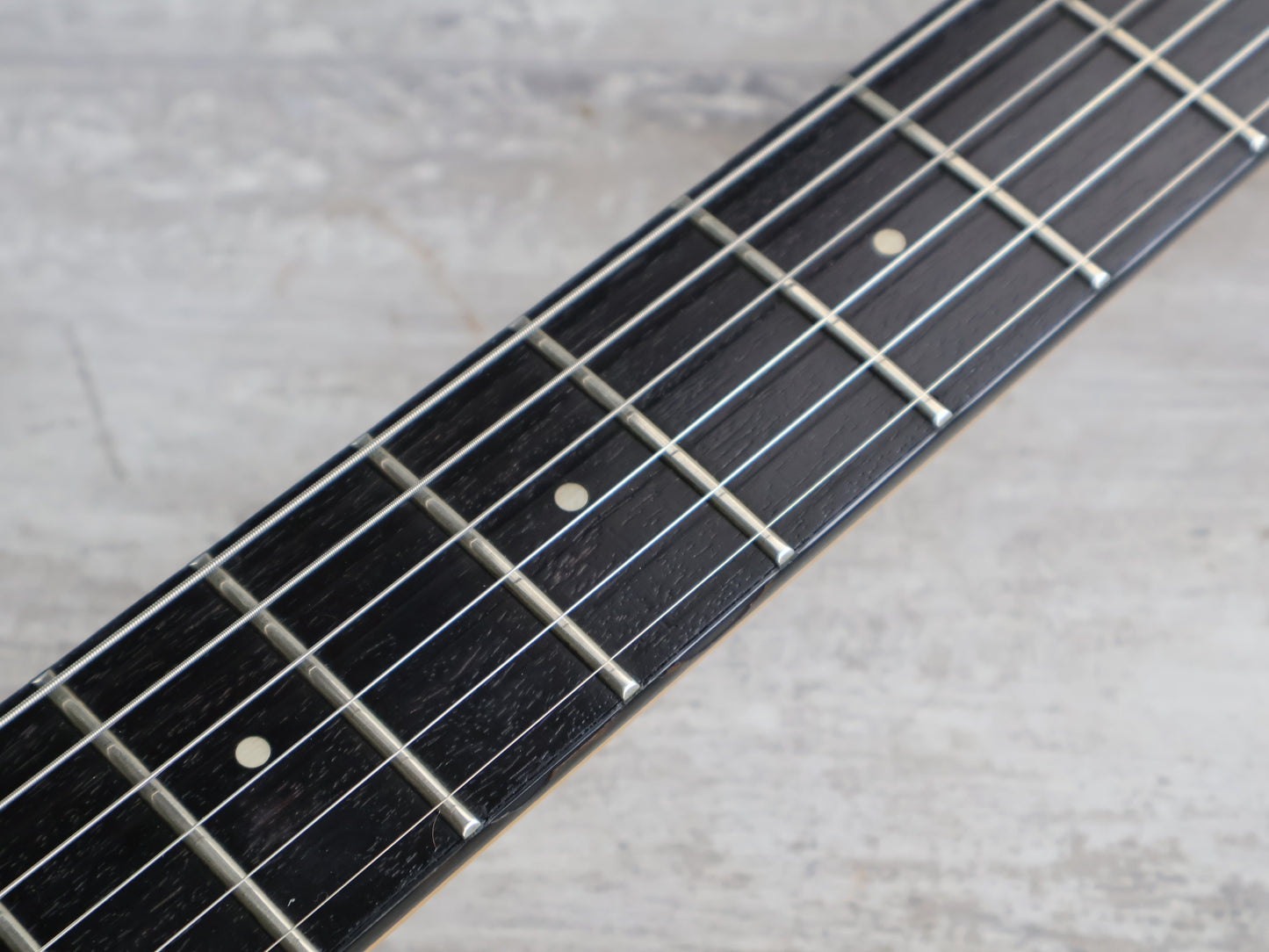 1986 Aria Pro II Japan Interceptor-II Headless Guitar (Yellowed White)