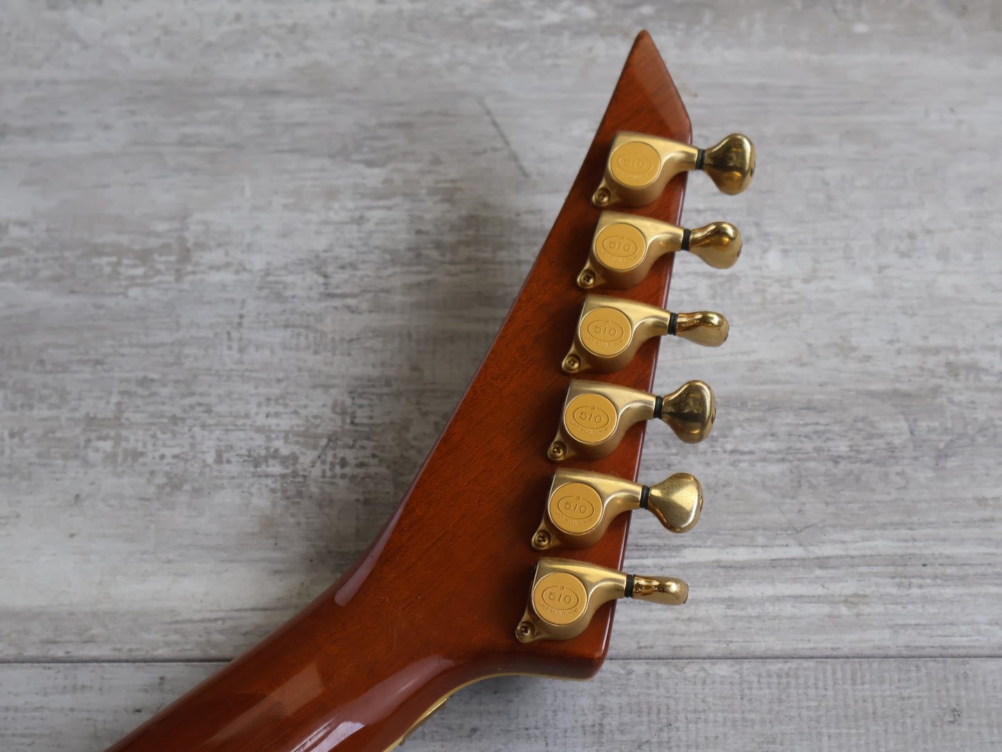 1999 Grover Jackson Japan "Supreme Series" RR.S-350 Neckthrough Rhoads Flying V (Transparent Blue)