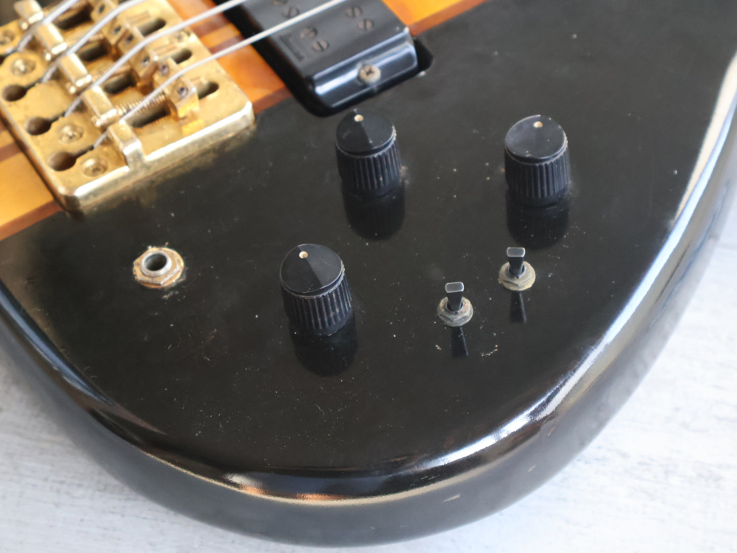 1990 Aria Pro II Japan SB-800 Neckthrough Bass (Black)