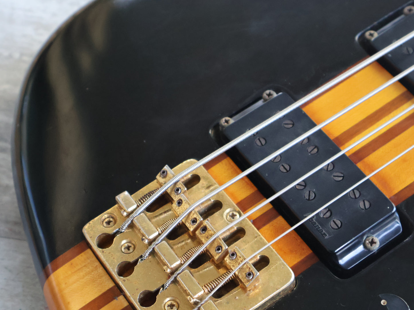 1990 Aria Pro II Japan SB-800 Neckthrough Bass (Black)