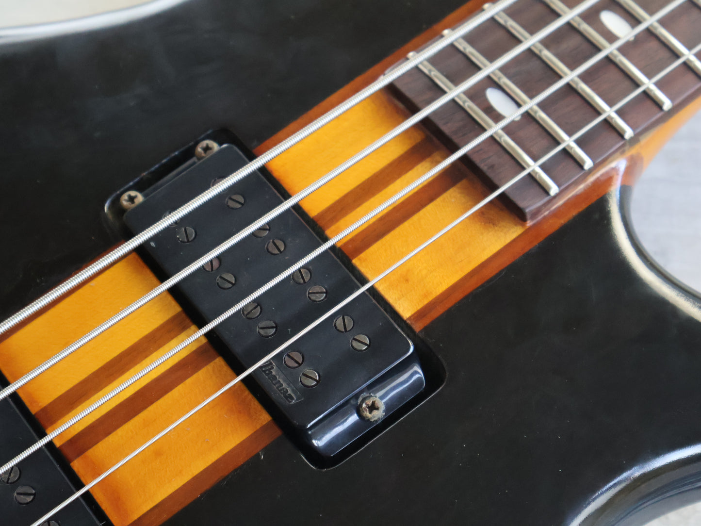 1990 Aria Pro II Japan SB-800 Neckthrough Bass (Black)