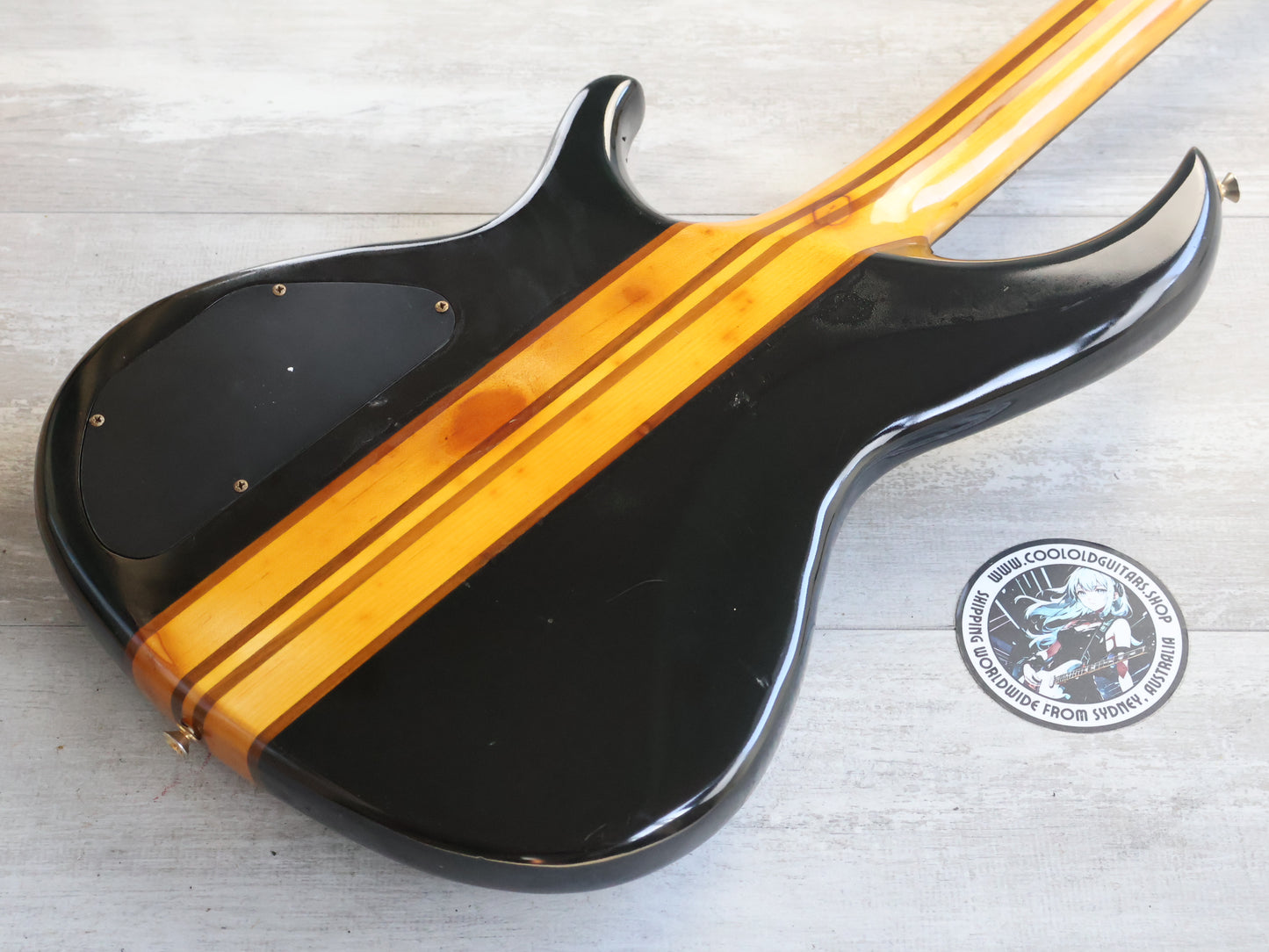 1990 Aria Pro II Japan SB-800 Neckthrough Bass (Black)