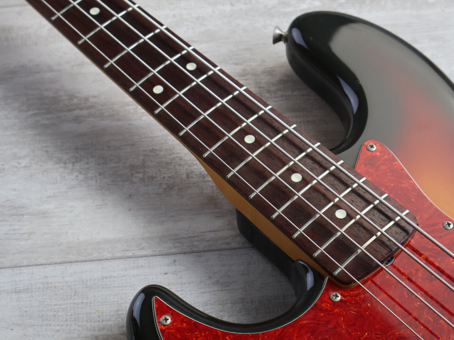 1992 Fender Japan JB62-650L '62 Reissue LH Left Handed Jazz Bass (Sunburst)