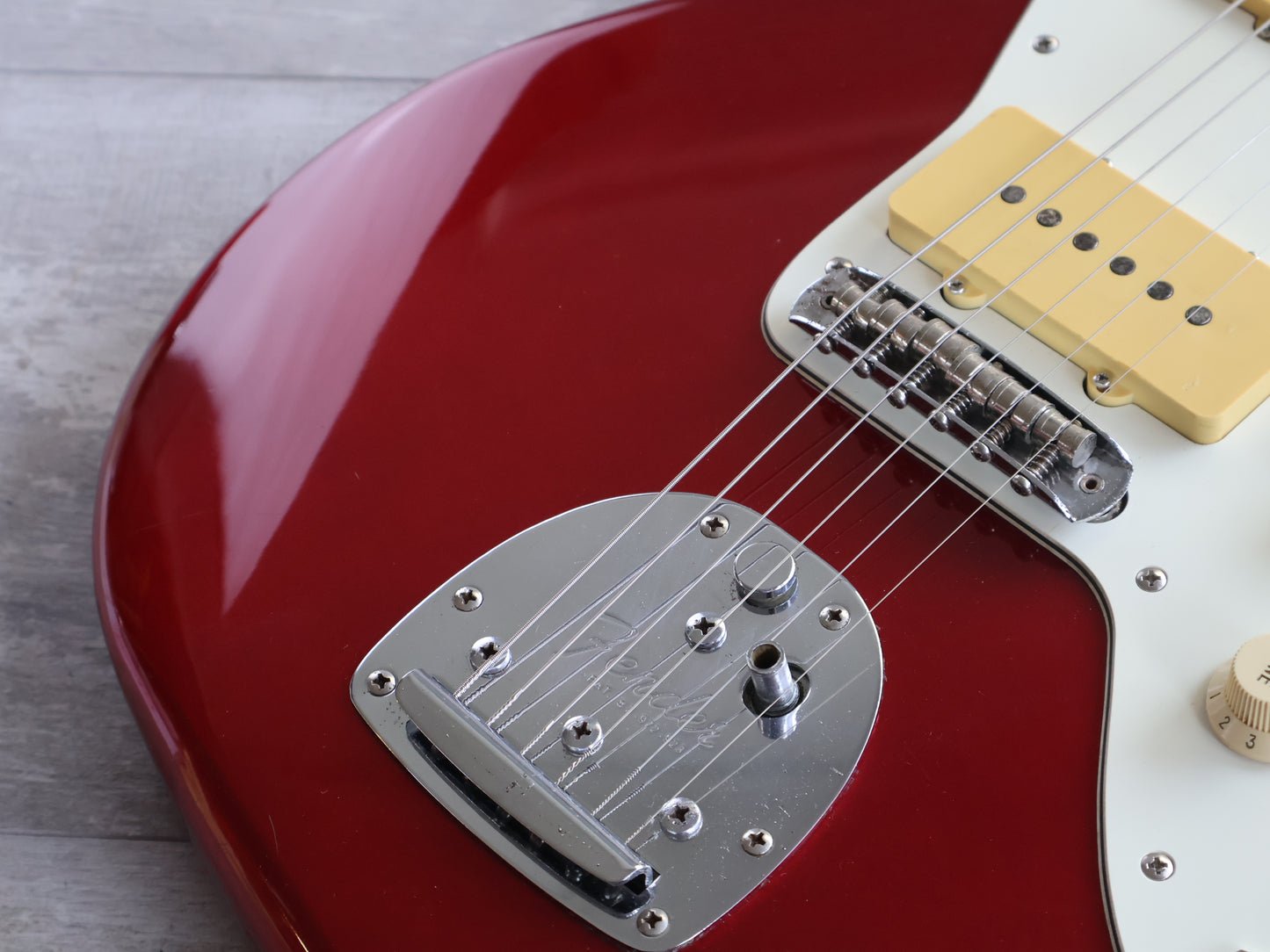 1990's Fender Japan "Stratomaster" Strat/Jazzmaster (Candy Apple Red)