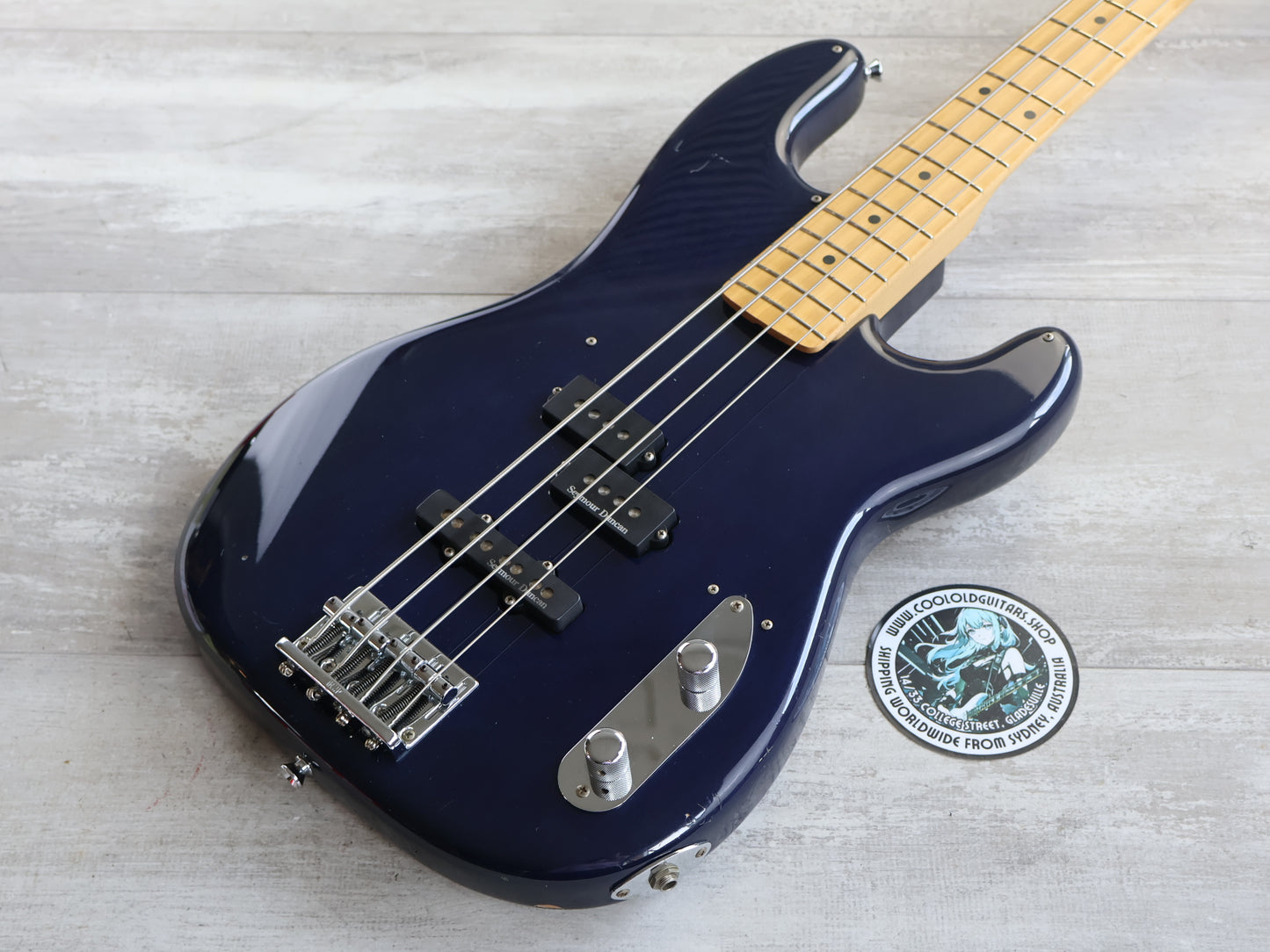 1990's ESP Japan "Vintage Four" PJ Precision Bass (Blue)