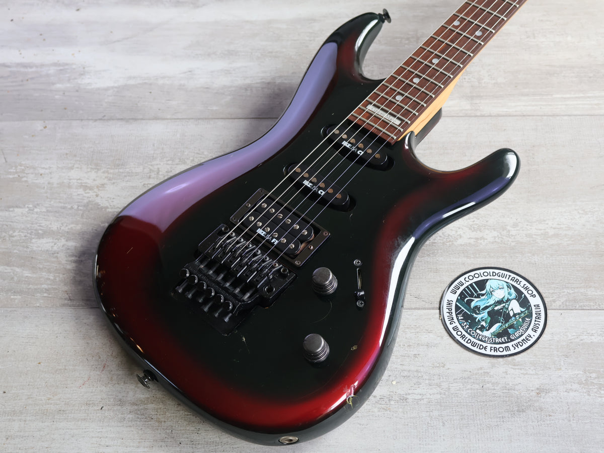 1990 Ibanez Japan 540R Radius Series Satriani Superstrat (Bright Red Burst)