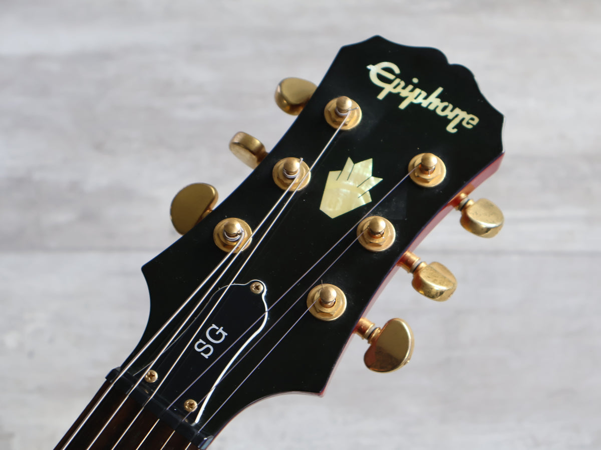 2006 Epiphone SG Deluxe Pro (Transparent Red Flame)
