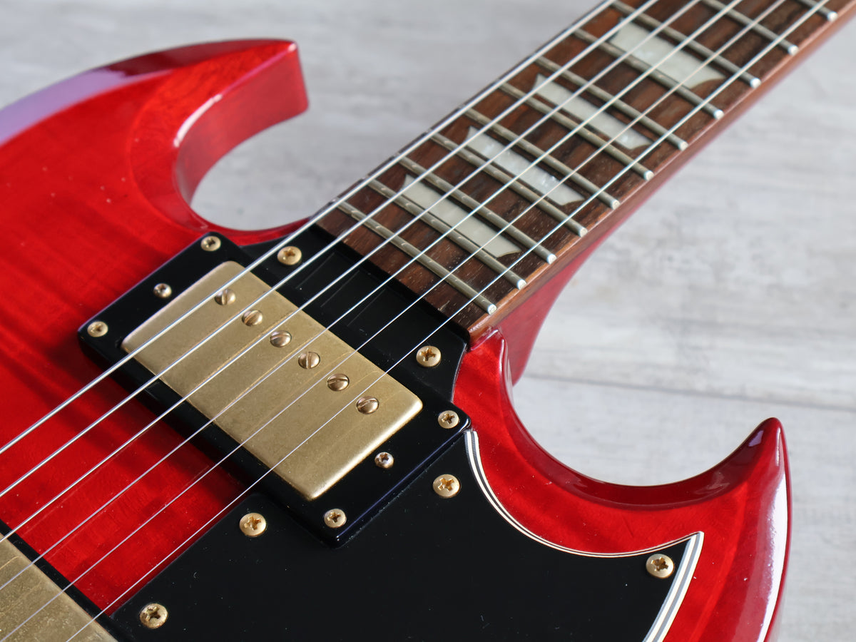 2006 Epiphone SG Deluxe Pro (Transparent Red Flame)