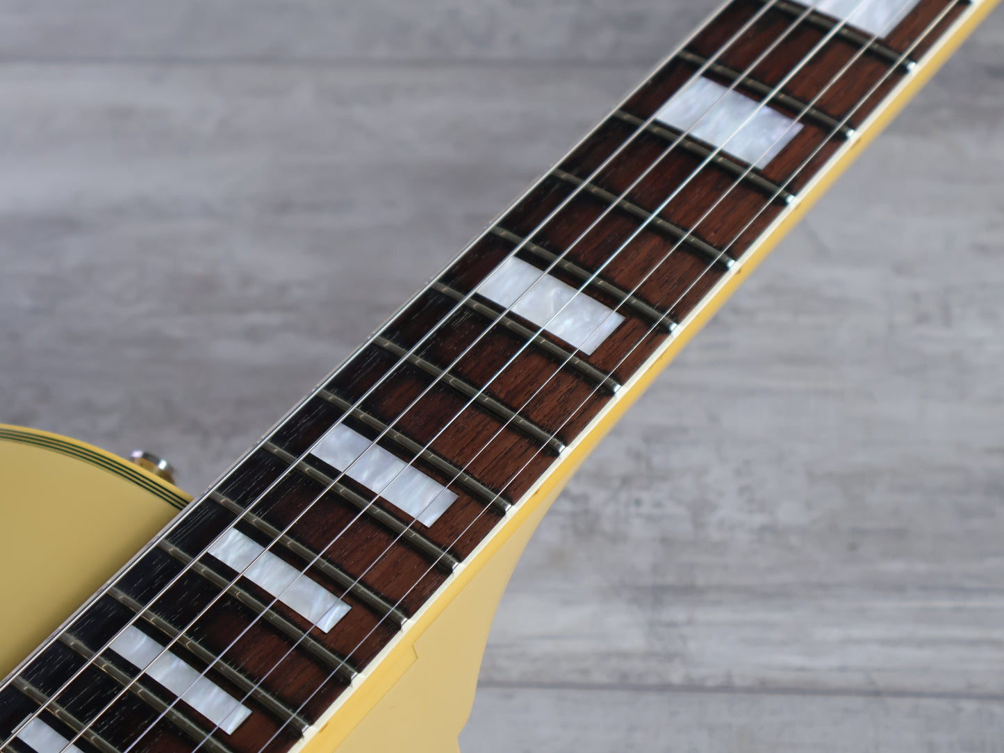 1989 Burny Japan LC-100YS Les Paul Custom w/Tremolo (Aged White)