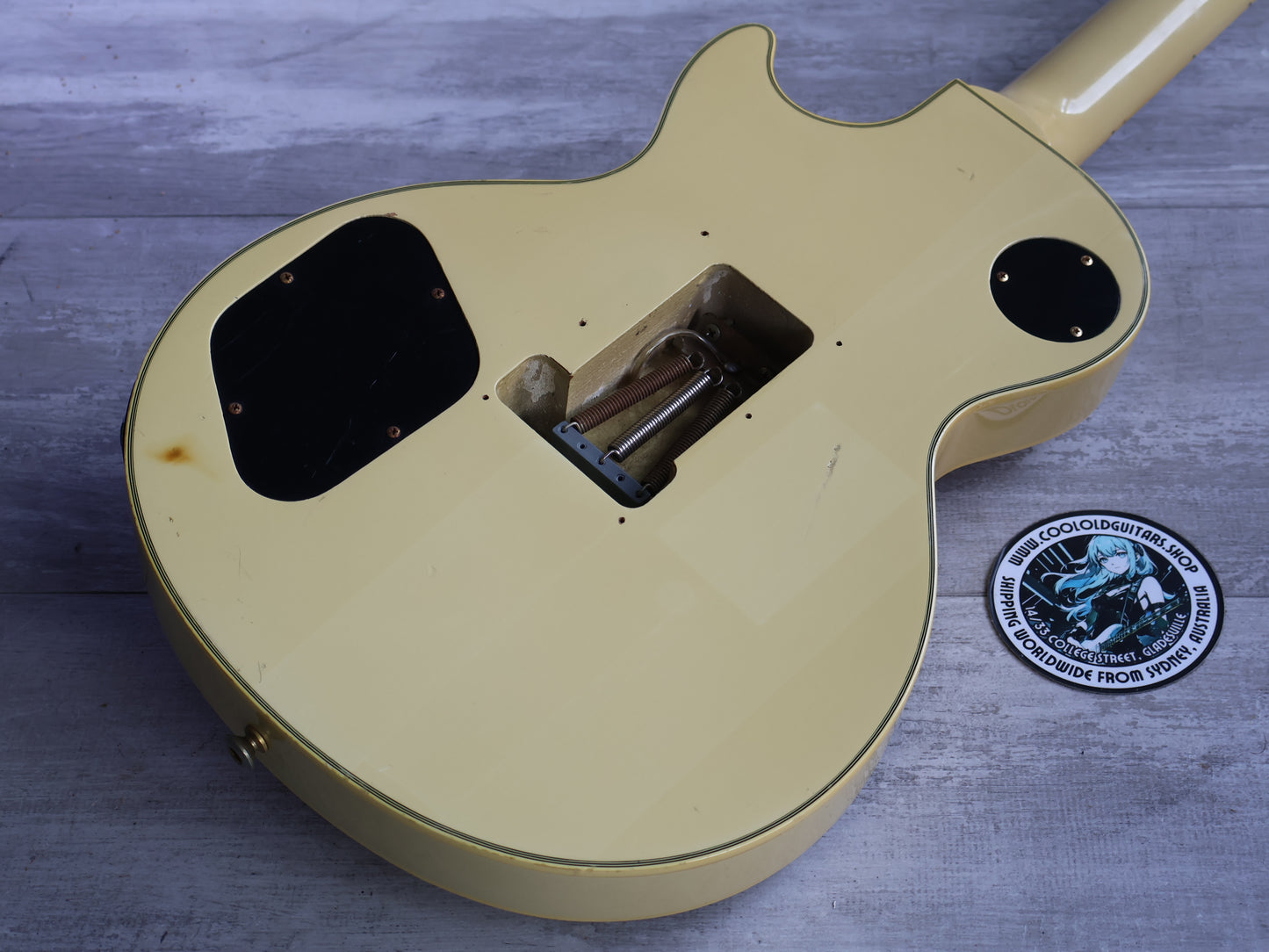 1989 Burny Japan LC-100YS Les Paul Custom w/Tremolo (Aged White)