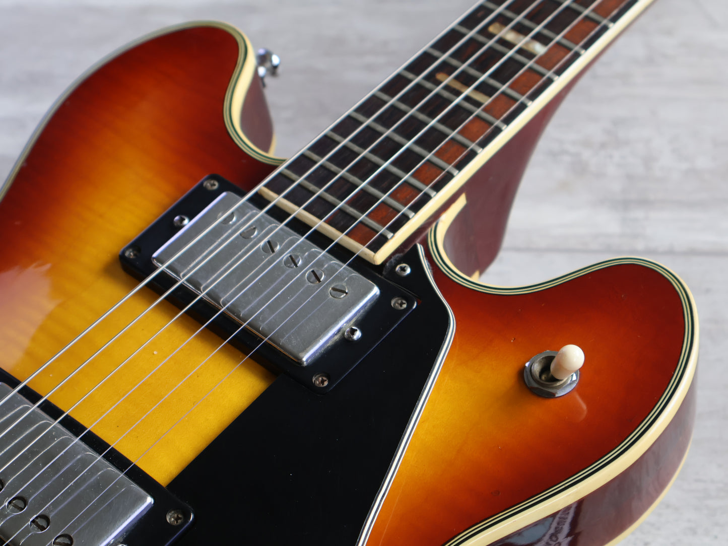 1973 Greco Japan SA-450 Semi Hollowbody (Sunburst)