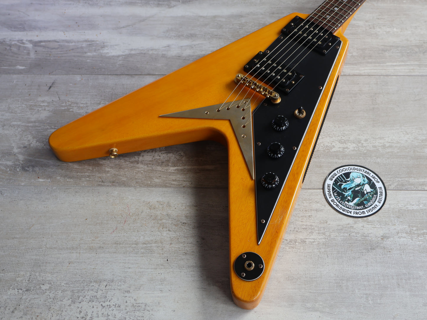 1999 Epiphone Korea '58 Korina Reissue Flying V (Natural)