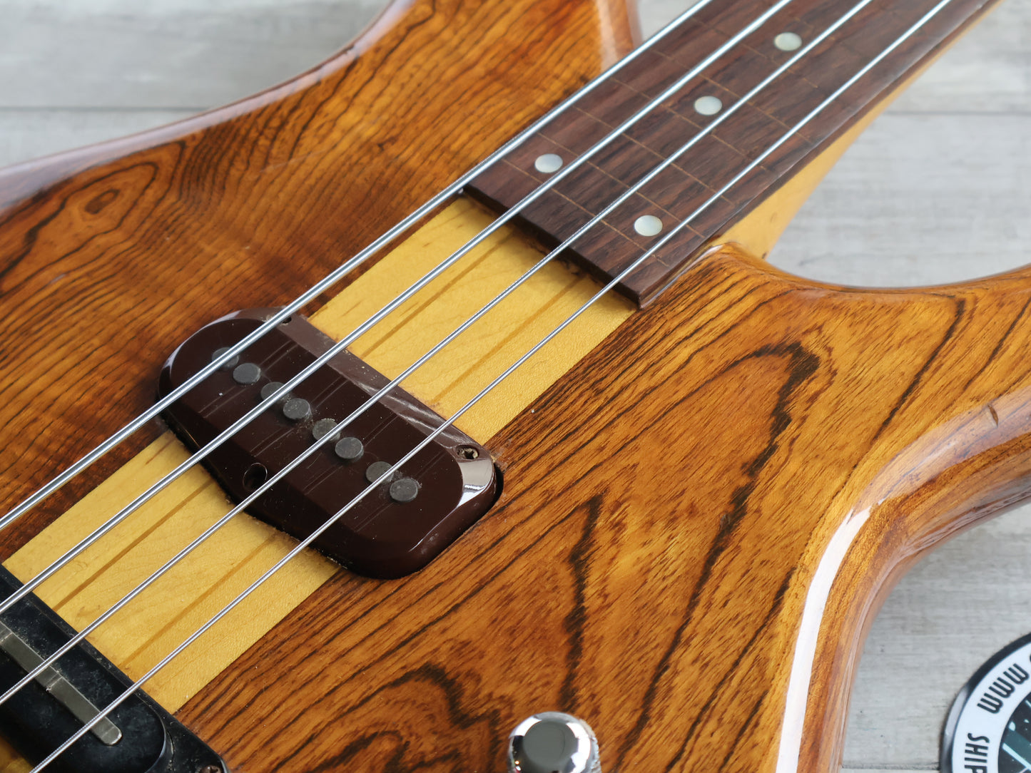 1979 Greco Original GOBII750 Double Cutaway Fretless Neckthrough Bass (Stained Brown)