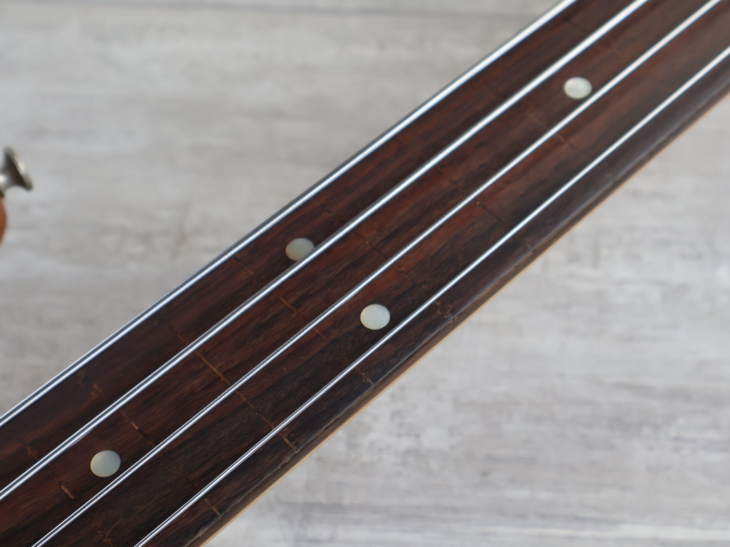 1979 Greco Original GOBII750 Double Cutaway Fretless Neckthrough Bass (Stained Brown)