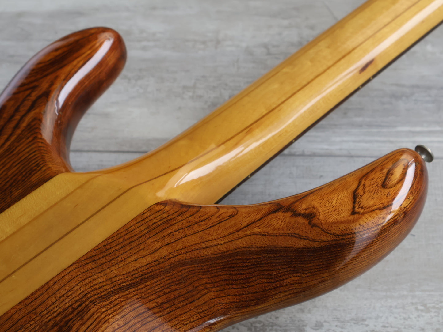 1979 Greco Original GOBII750 Double Cutaway Fretless Neckthrough Bass (Stained Brown)