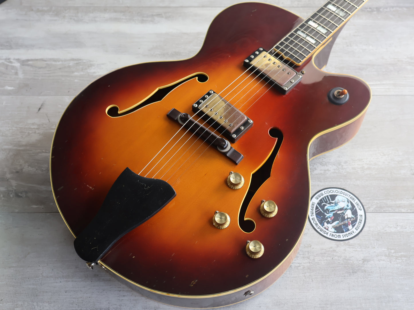 1980 Yamaha Japan AE-1200 Hollowbody Jazz Electric Guitar (Antique Stain)