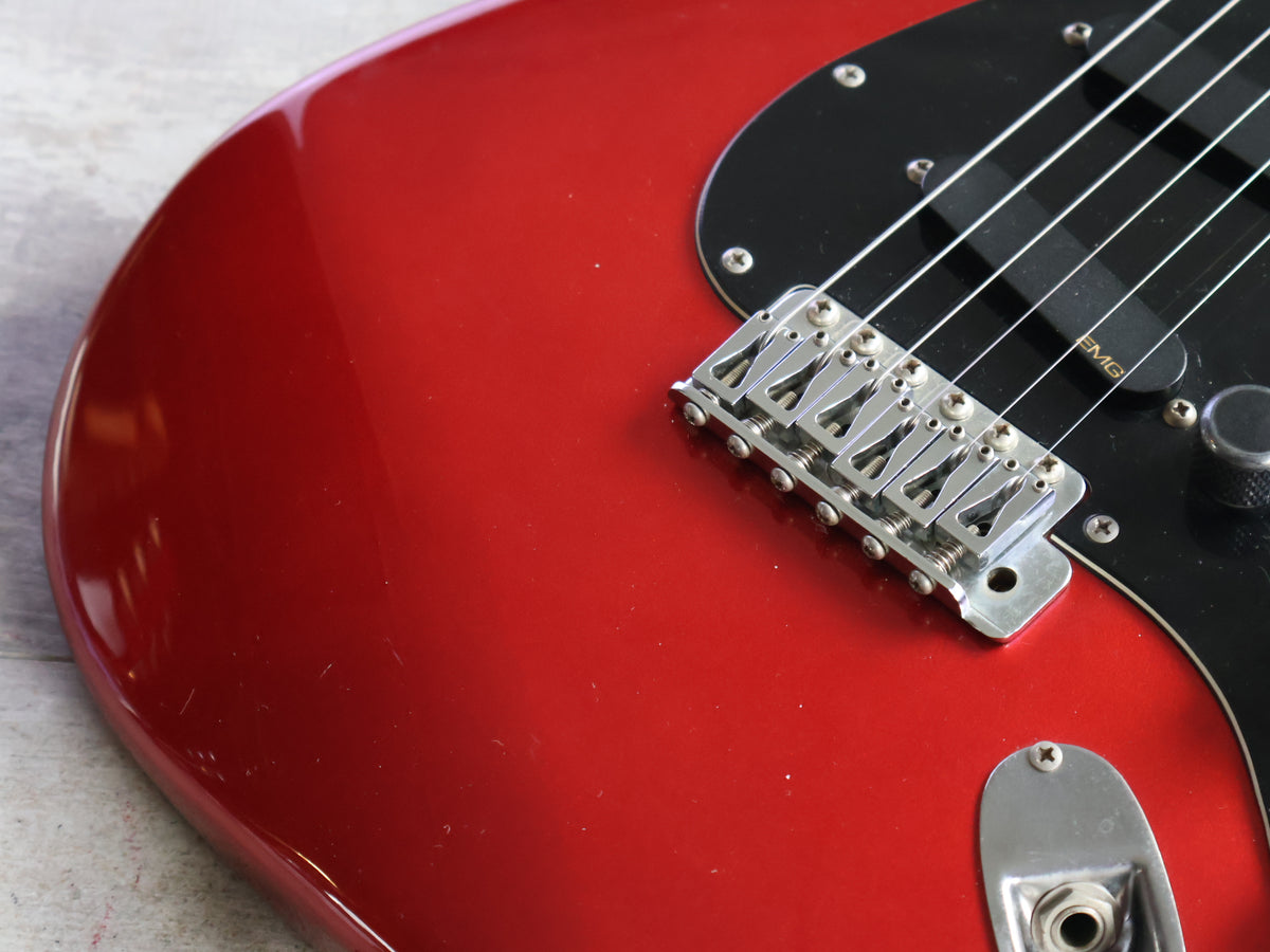 1984 Squier Japan ST701 JV Series Superstrat w/EMG's (Candy Apple Red)