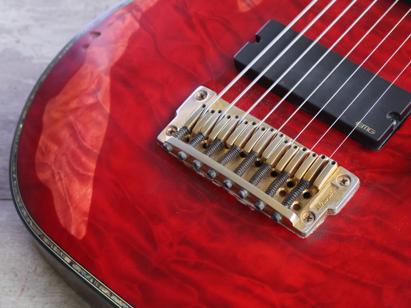 2014 Ibanez RGIX28FEQM Iron Label 8-String (Burgundy Wine)