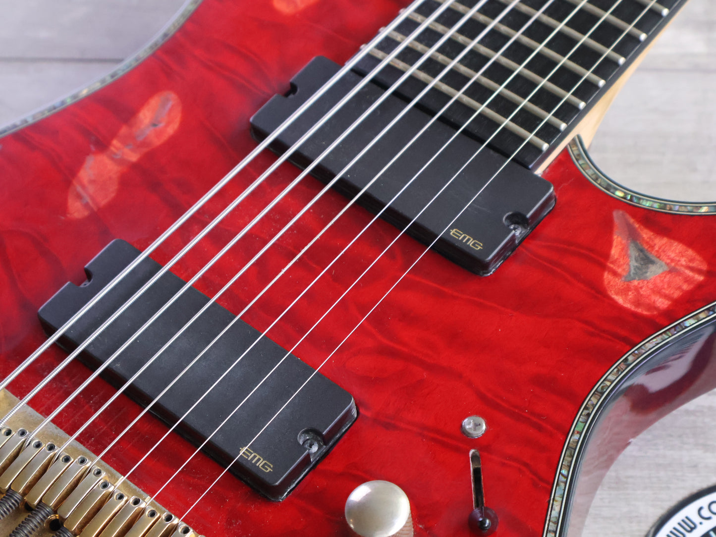 2014 Ibanez RGIX28FEQM Iron Label 8-String (Burgundy Wine)