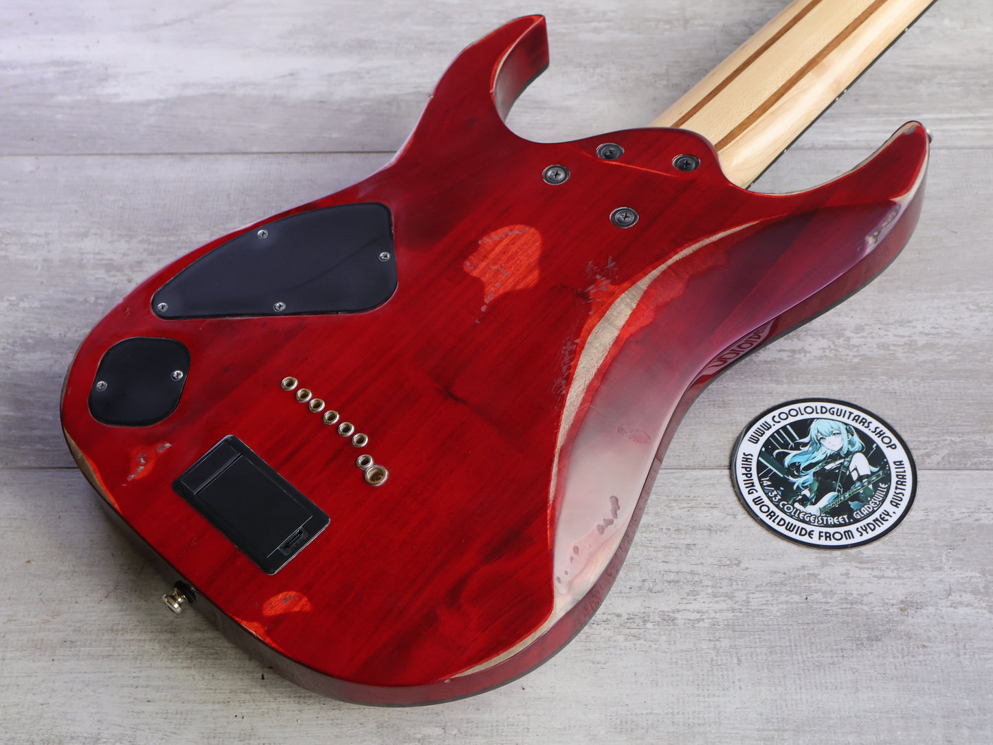 2014 Ibanez RGIX28FEQM Iron Label 8-String (Burgundy Wine)