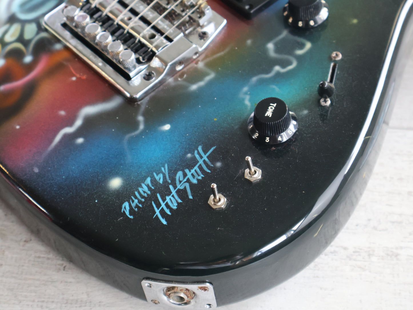 1987 Aria Pro II Japan Stage-III K-pi Mega Metal Superstrat (Airbrushed)