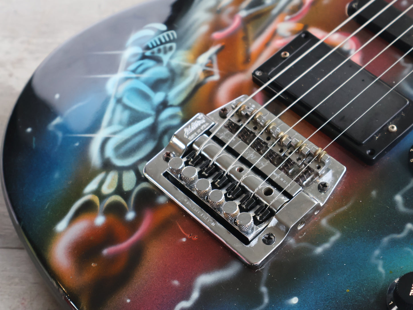1987 Aria Pro II Japan Stage-III K-pi Mega Metal Superstrat (Airbrushed)