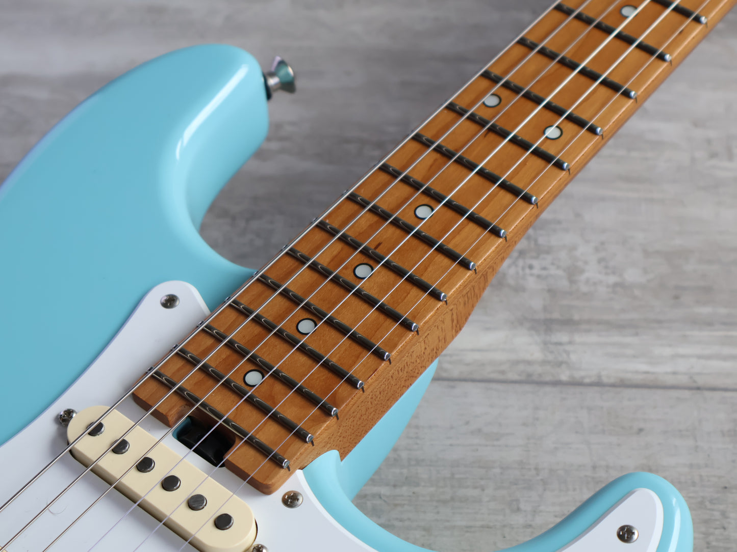 2021 Jackson MJ Series Misha Mansoor Signature So-Cal Caramelized Maple Fingerboard (Daphne Blue)