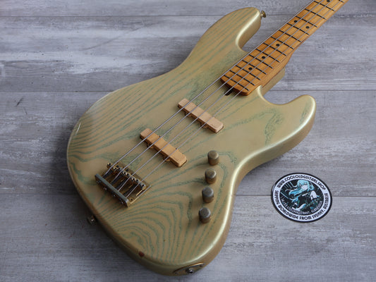 1990's P-Project Japan BUB-4 "Bottom Up Bass" Jazz Bass w/EMG's (Sakura Snowstorm)