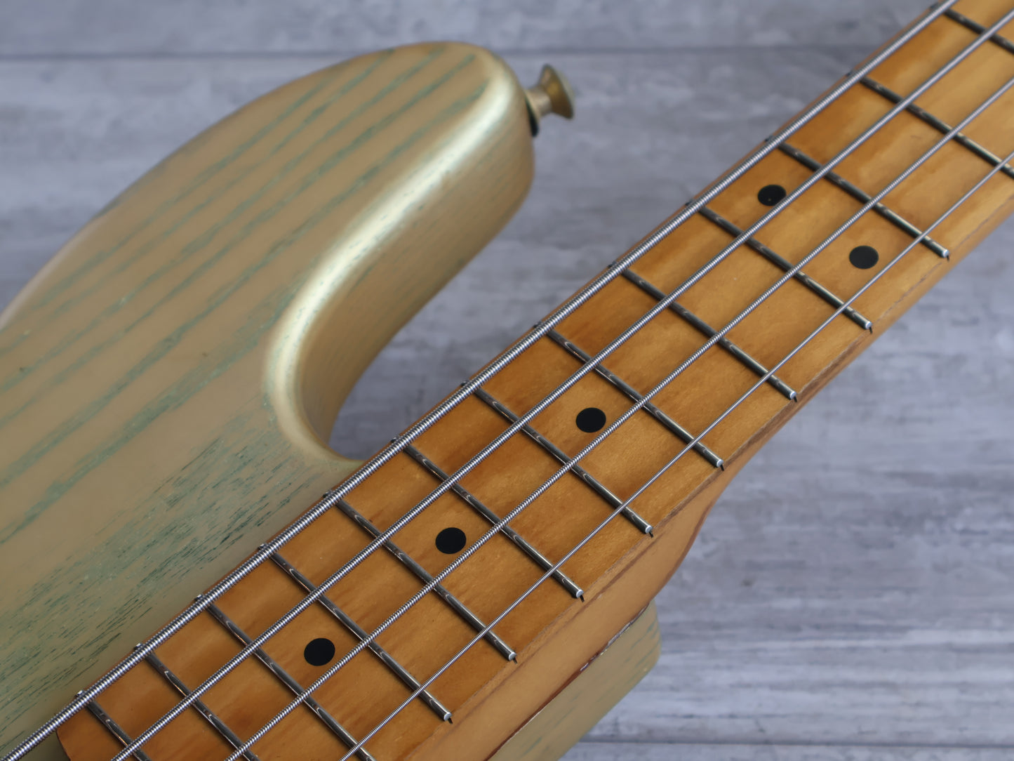 1990's P-Project Japan BUB-4 "Bottom Up Bass" Jazz Bass w/EMG's (Sakura Snowstorm)