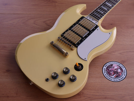 2010 Epiphone G-400 Custom Three-Pickup SG (Antique Ivory)
