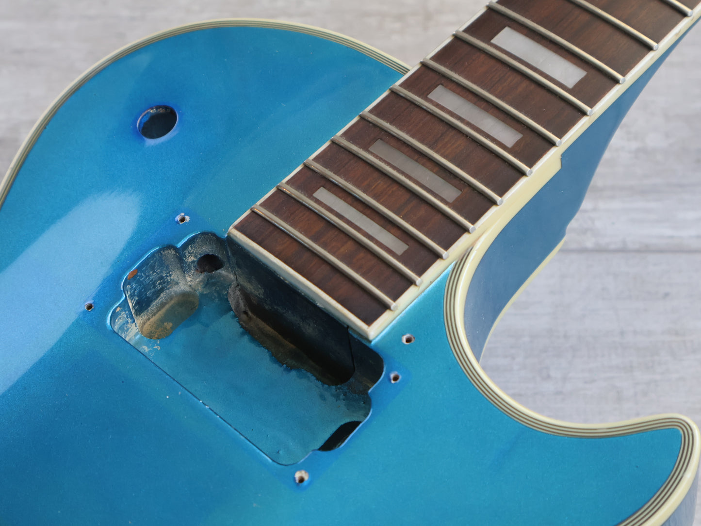 Burny RLC-60G Les Paul Custom Project (Metallic Blue)