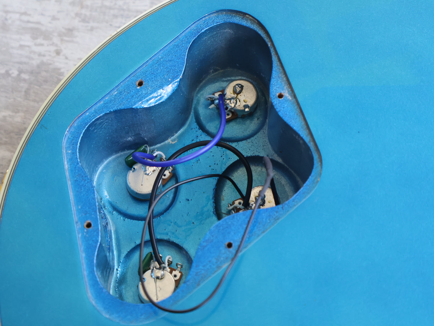 Burny RLC-60G Les Paul Custom Project (Metallic Blue)