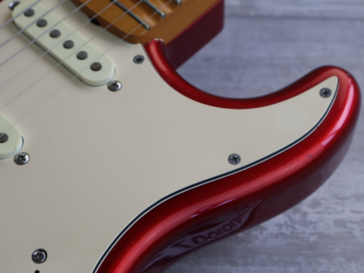 1989 Fender Japan "Order Made" '57 Reissue Scalloped Stratocaster (Candy Apple Red)