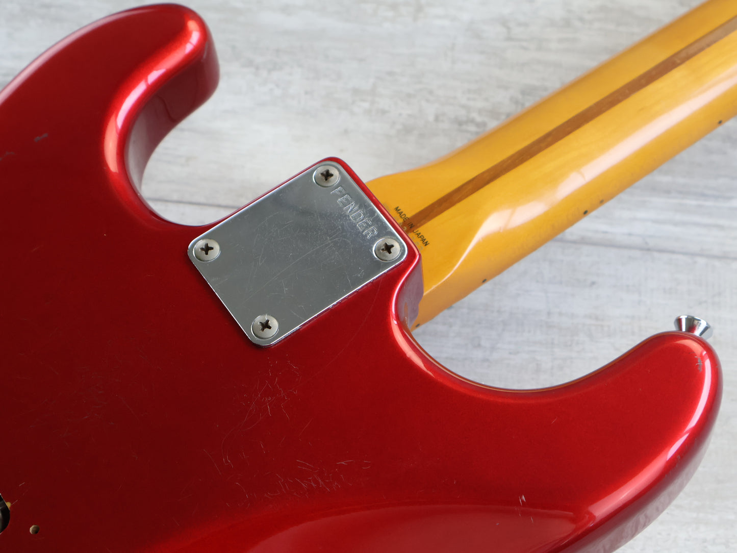 1989 Fender Japan "Order Made" '57 Reissue Scalloped Stratocaster (Candy Apple Red)