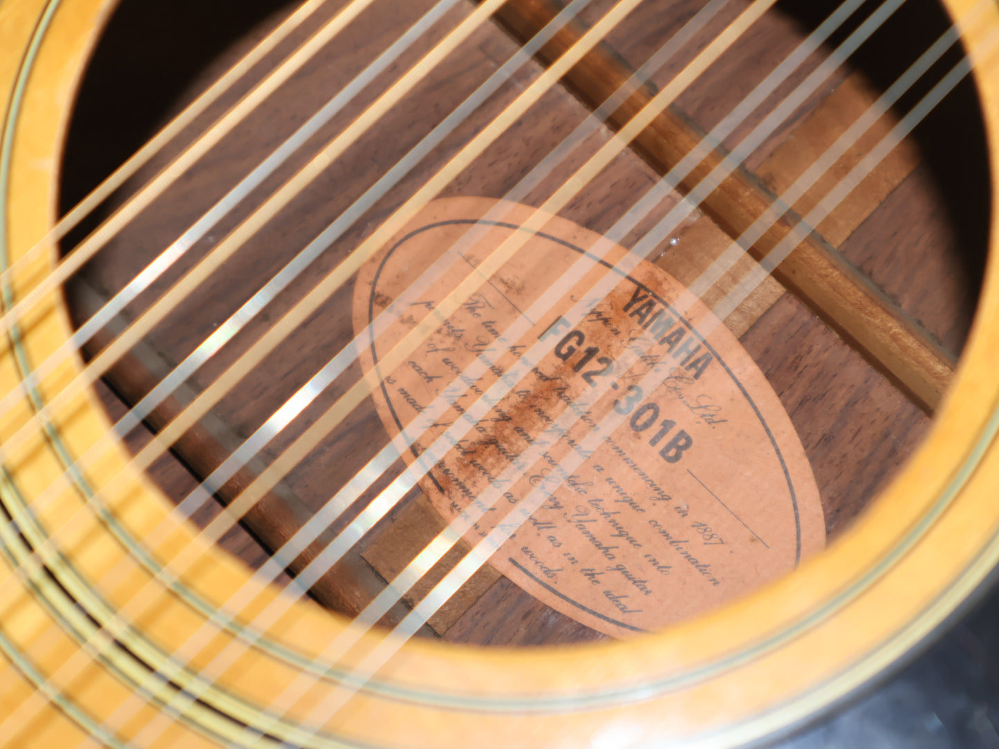 1980's Yamaha FG12-301B Japanese Vintage 12-String Acoustic (Natural)