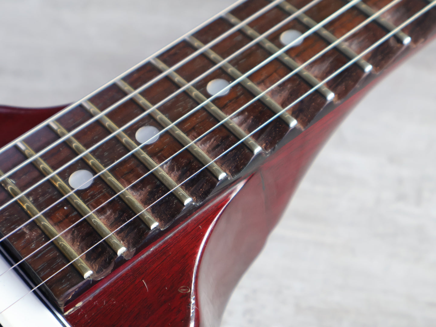 1980 Aria Pro II Japan FV-550 '67 Reissue Flying V (Cherry Red)