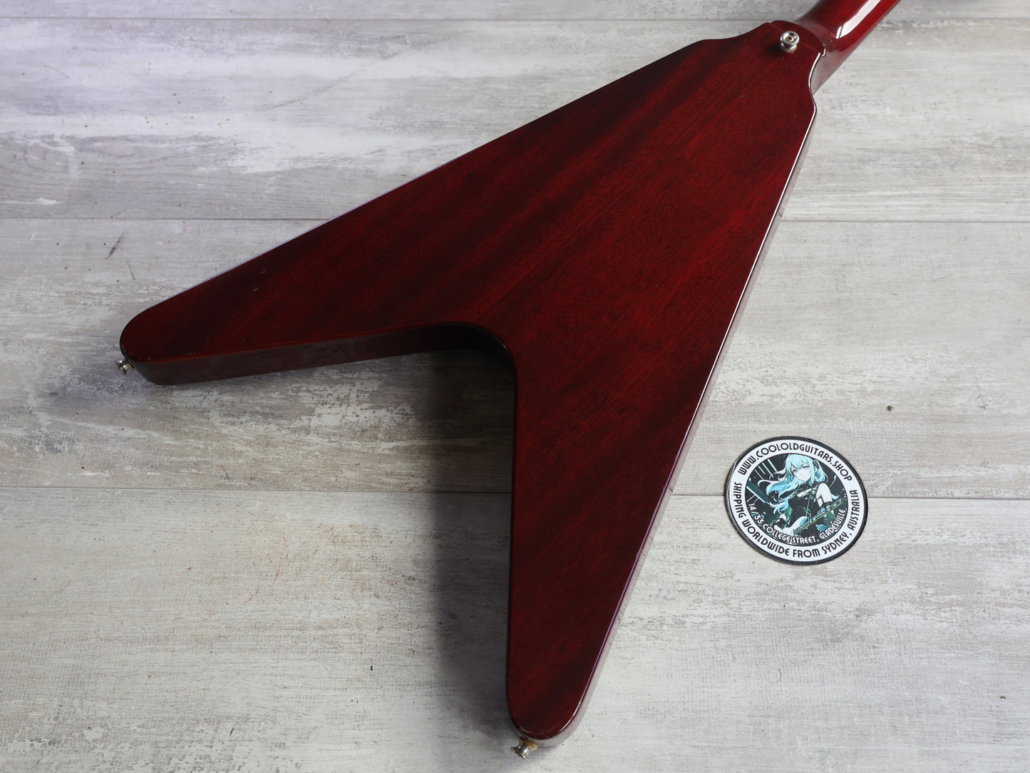 1980 Aria Pro II Japan FV-550 '67 Reissue Flying V (Cherry Red)