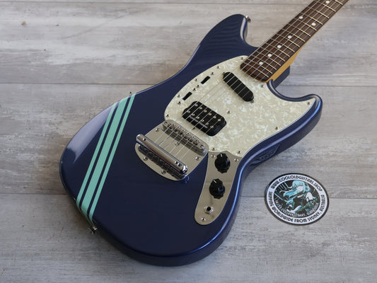 2012 Fender Japan MG-KC Kurt Cobain Signature Mustang (Lake Placid Blue w/Competition Stripe)
