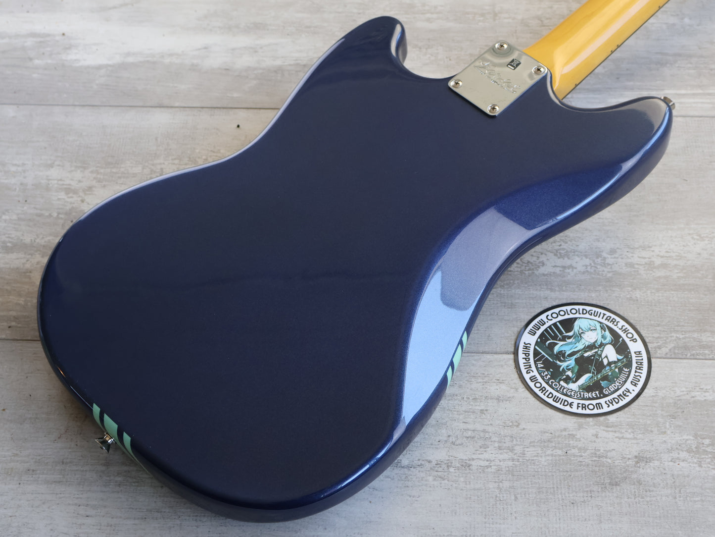 2012 Fender Japan MG-KC Kurt Cobain Signature Mustang (Lake Placid Blue w/Competition Stripe)