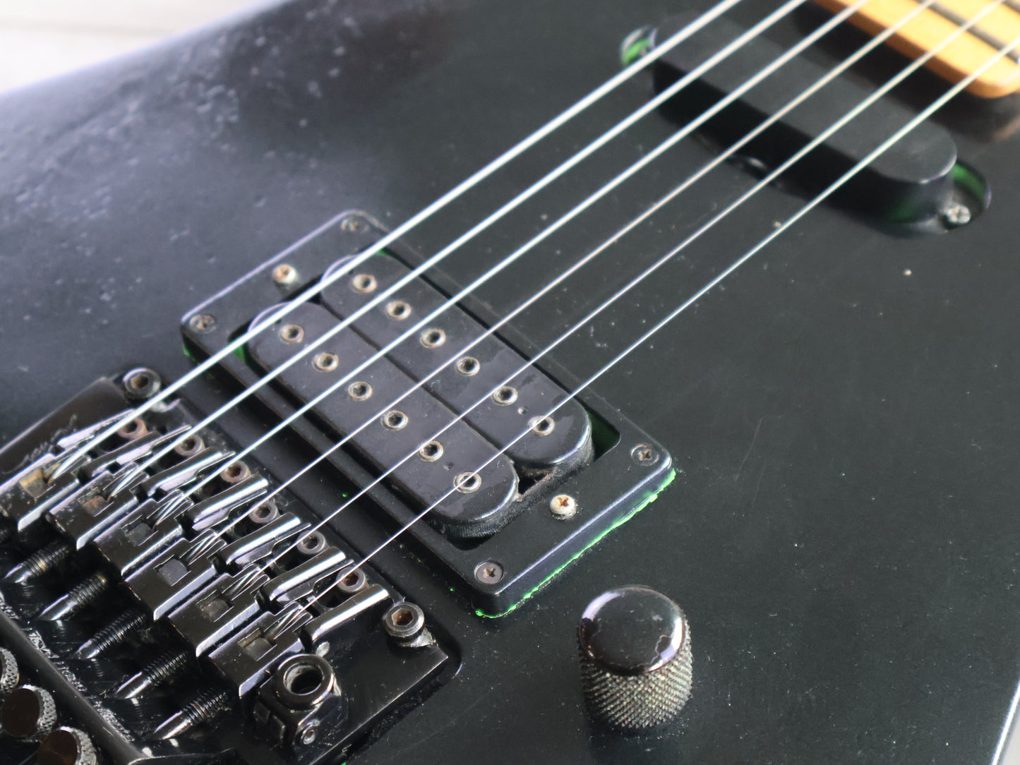 1988 BC Rich Japan GS-MR853 NJ Series Gunslinger (Black/Day Glow Green)