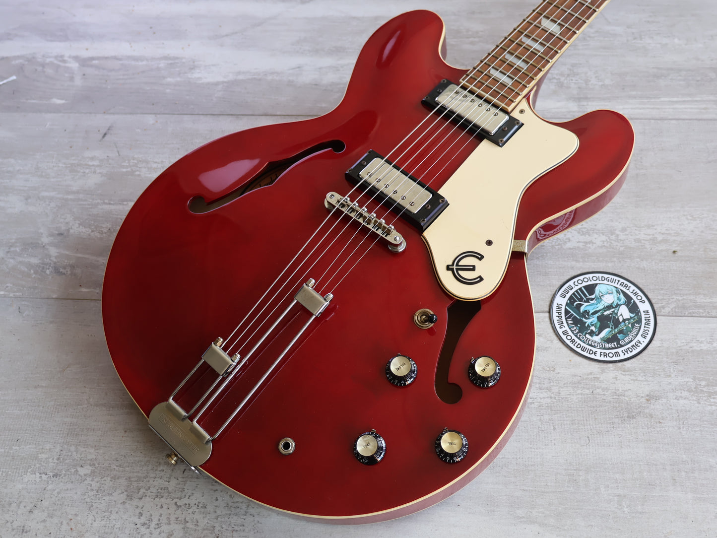 1998 Epiphone Korea Riviera-HB Semi Hollowbody w/Mini Humbuckers (Cherry Red)
