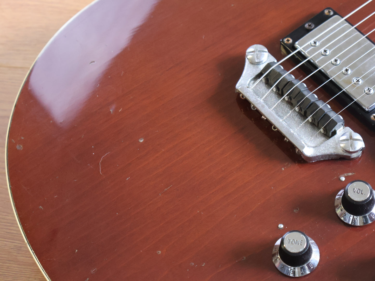 1972 Yamaha Japan SG45 Single Cutaway Flat Top Les Paul (Natural Brown)