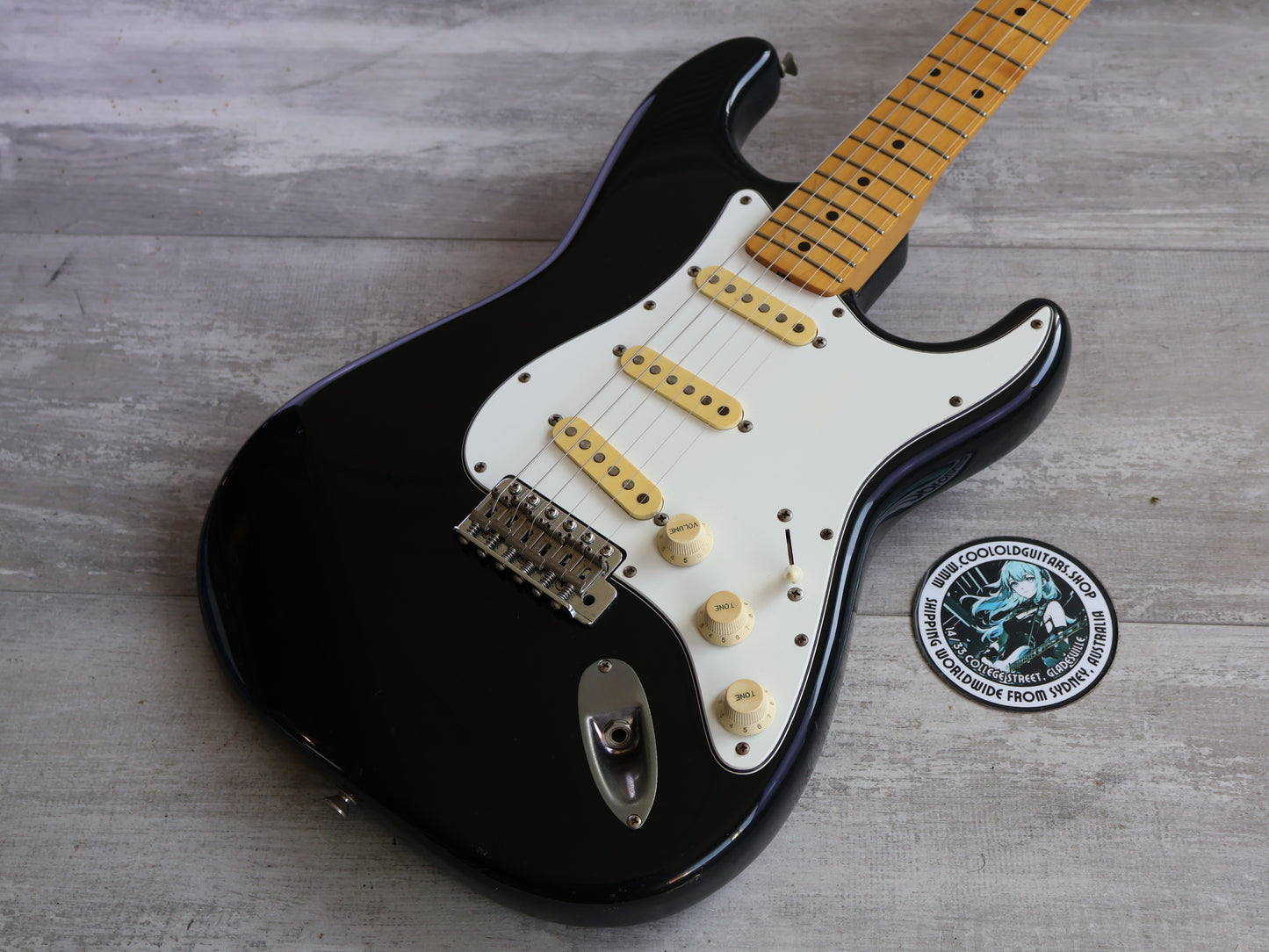 1985 Squier (by Fender Japan) SST-36 Vintage Stratocaster (Black)