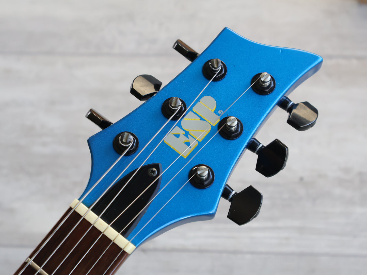 1999 ESP Custom Order Double Cutaway (Metallic Blue)