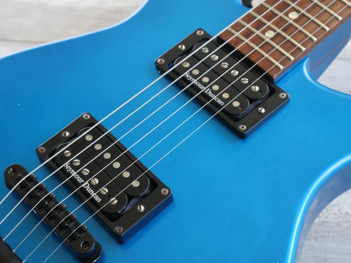 1999 ESP Custom Order Double Cutaway (Metallic Blue)