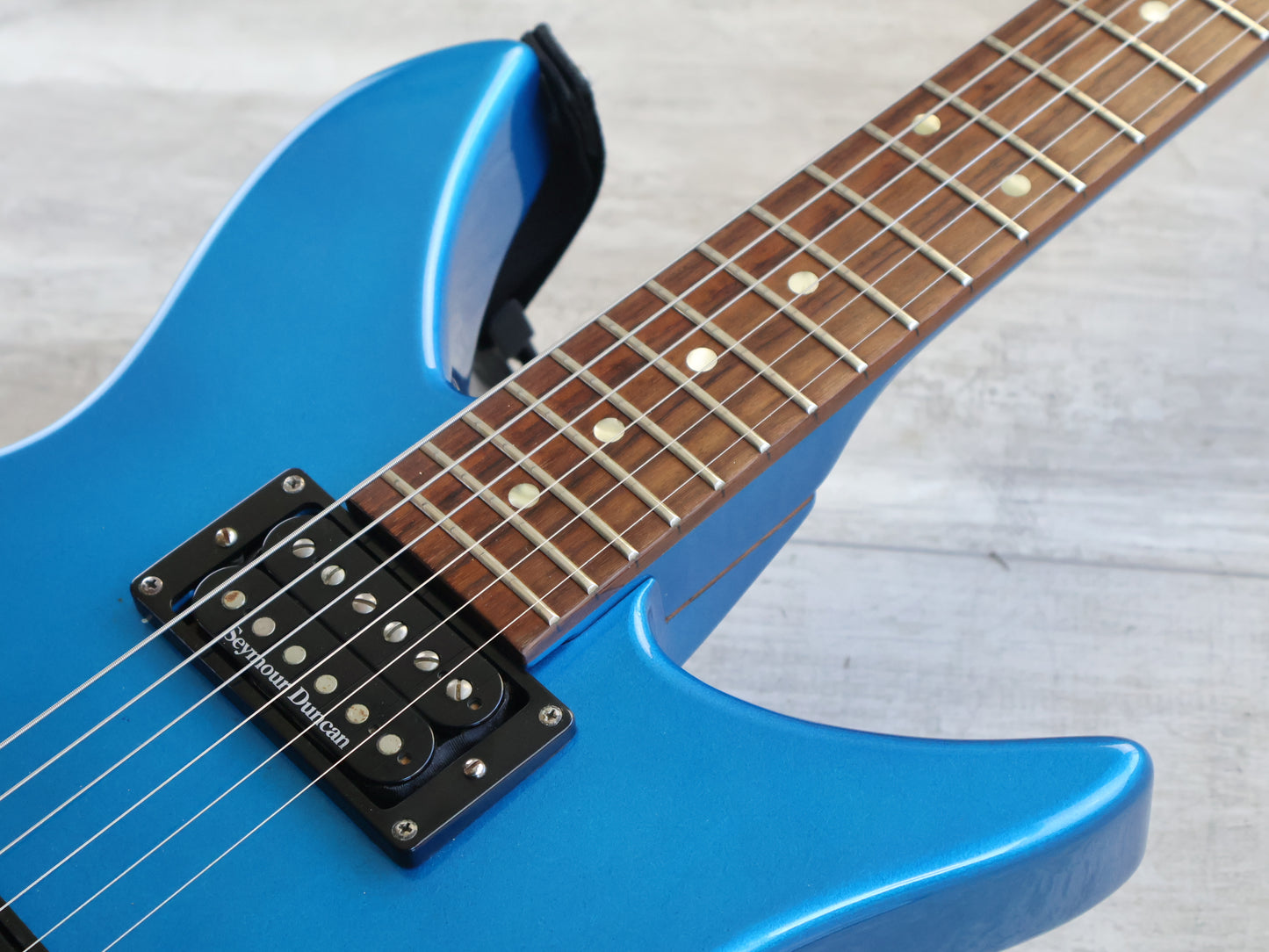1999 ESP Custom Order Double Cutaway (Metallic Blue)