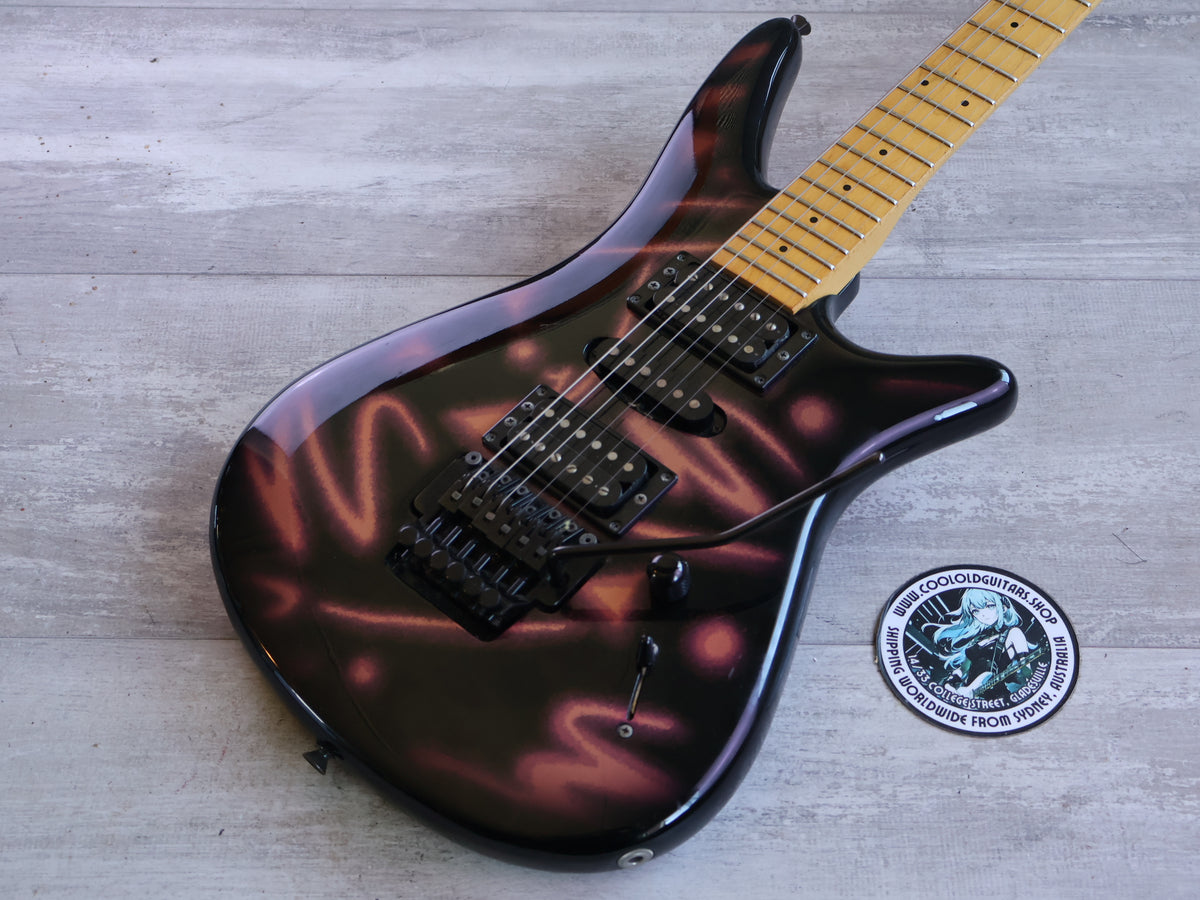 1989 Yamaha Japan MG-M2G Neon Special Edition Electric Guitar (Purple Neon)