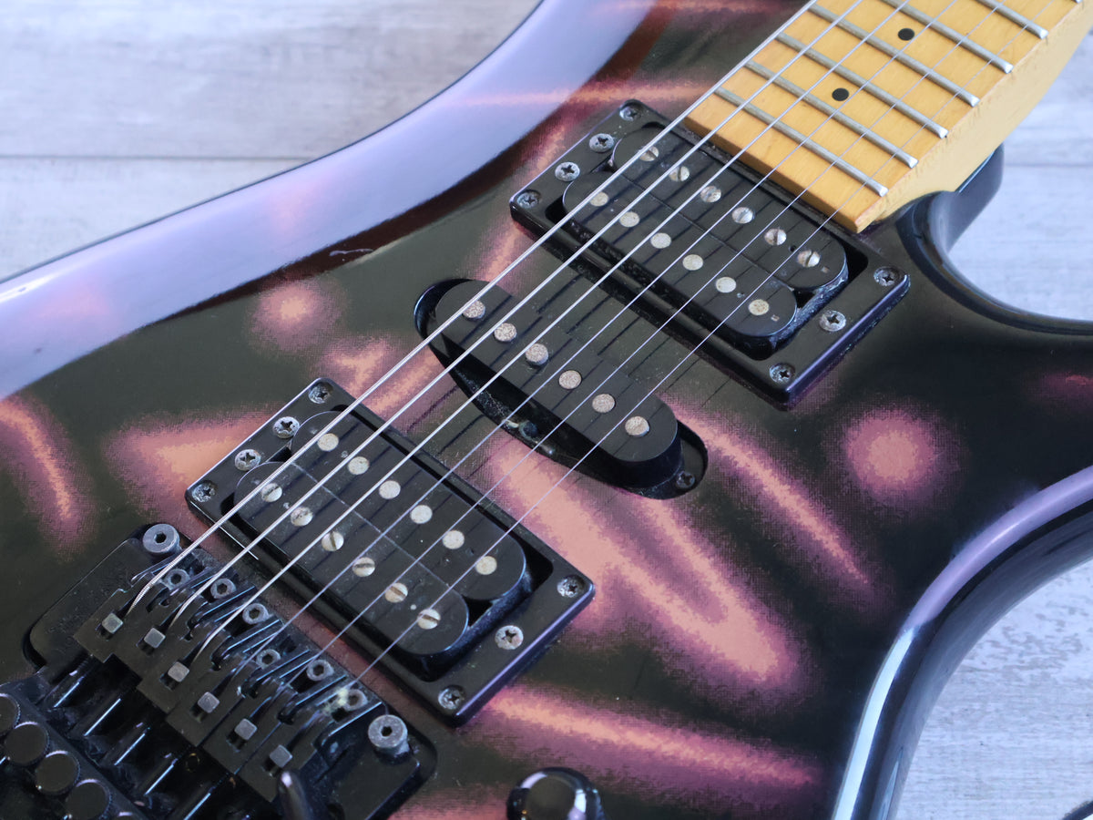 1989 Yamaha Japan MG-M2G Neon Special Edition Electric Guitar (Purple Neon)